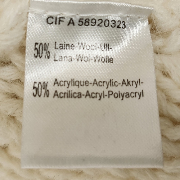 La Redoute Ivory Wool Blend Poncho Cardigan Size 4-8 - Picture 8 of 8